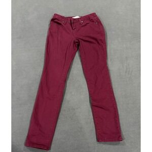 No Boundaries Skinny Jeans Womens 5 Red Denim Cotton‎ Stretch Low Rise Casual